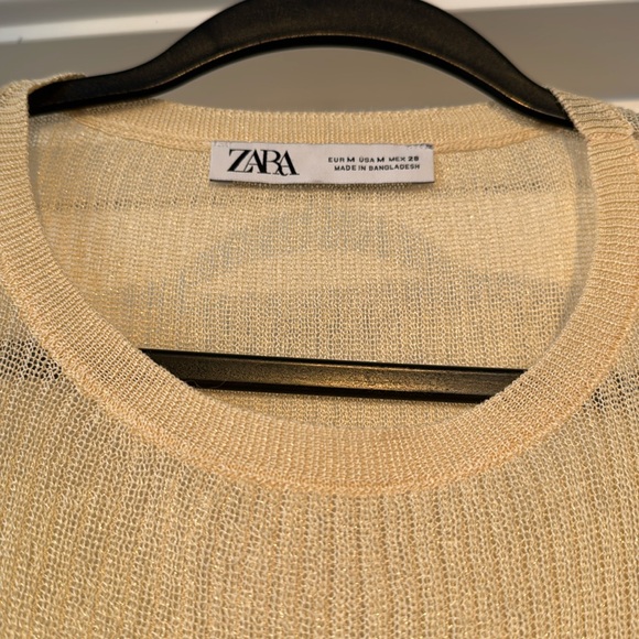 Zara Light Yellow Sleeveless Knit Top - Picture 5 of 7